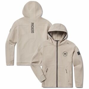 UNRL x Green Bay Packers Mens Large Limited Edition Cream Impact Full Zip Jacket